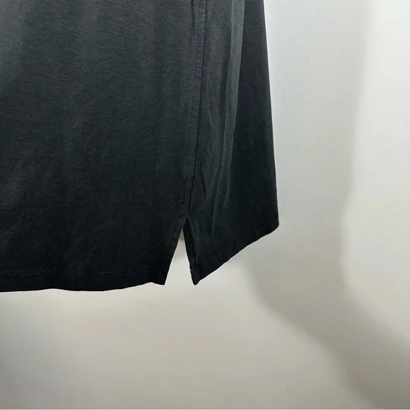 LULULEMON Classic-Fit Cotton-Blend Black Dress With Side Slits Size 6 EUC - Picture 4 of 8